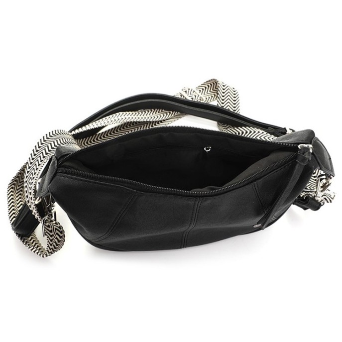 Im Dutch Crossbody tas Brentford halve Maan Zwart